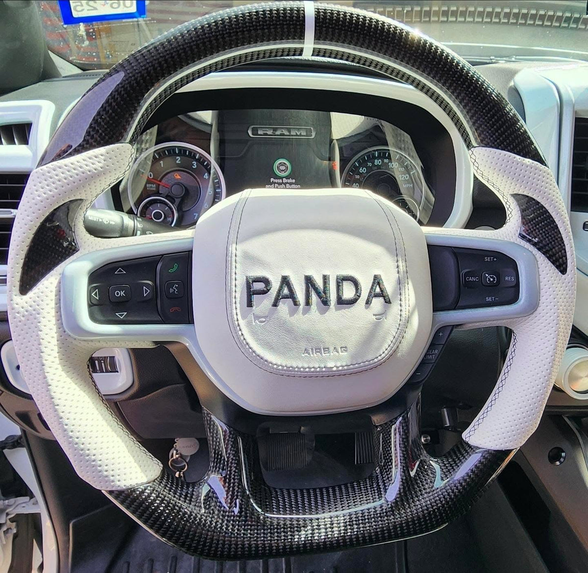2019-2024 Dodge RAM Carbon Fiber Steering Wheel