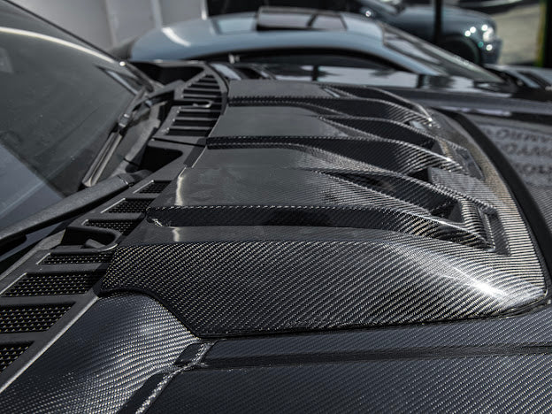 Factory Style Hood Vent Cover; Carbon Fiber (21-26 F-150 Raptor)