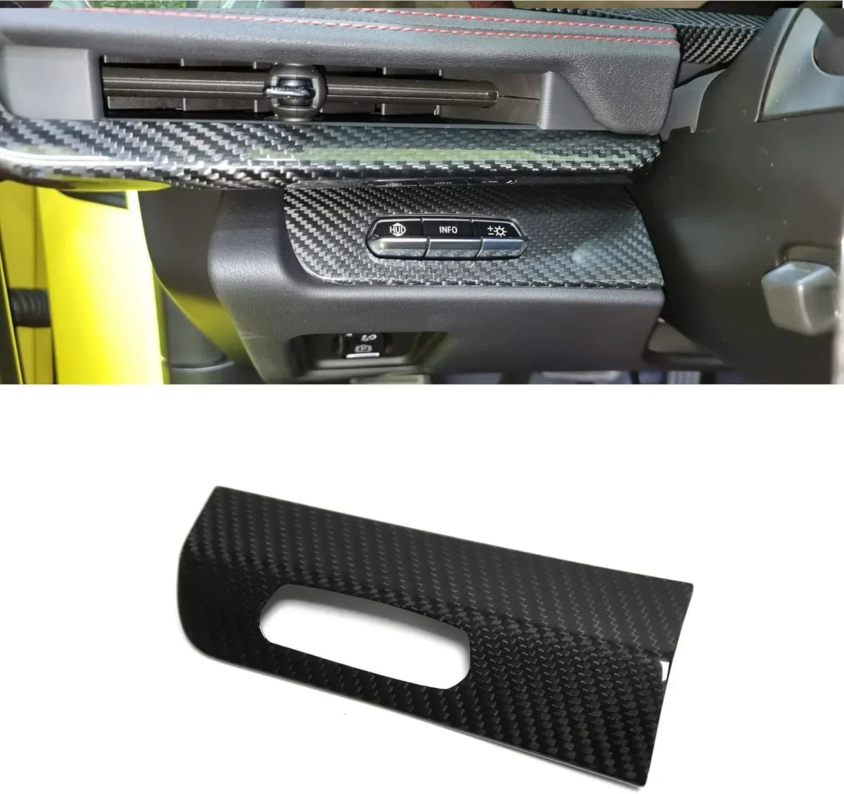 C8 Corvette Real Carbon Fiber HUD Button Control Trim Cover | Interior Upgrade (2020–2027)