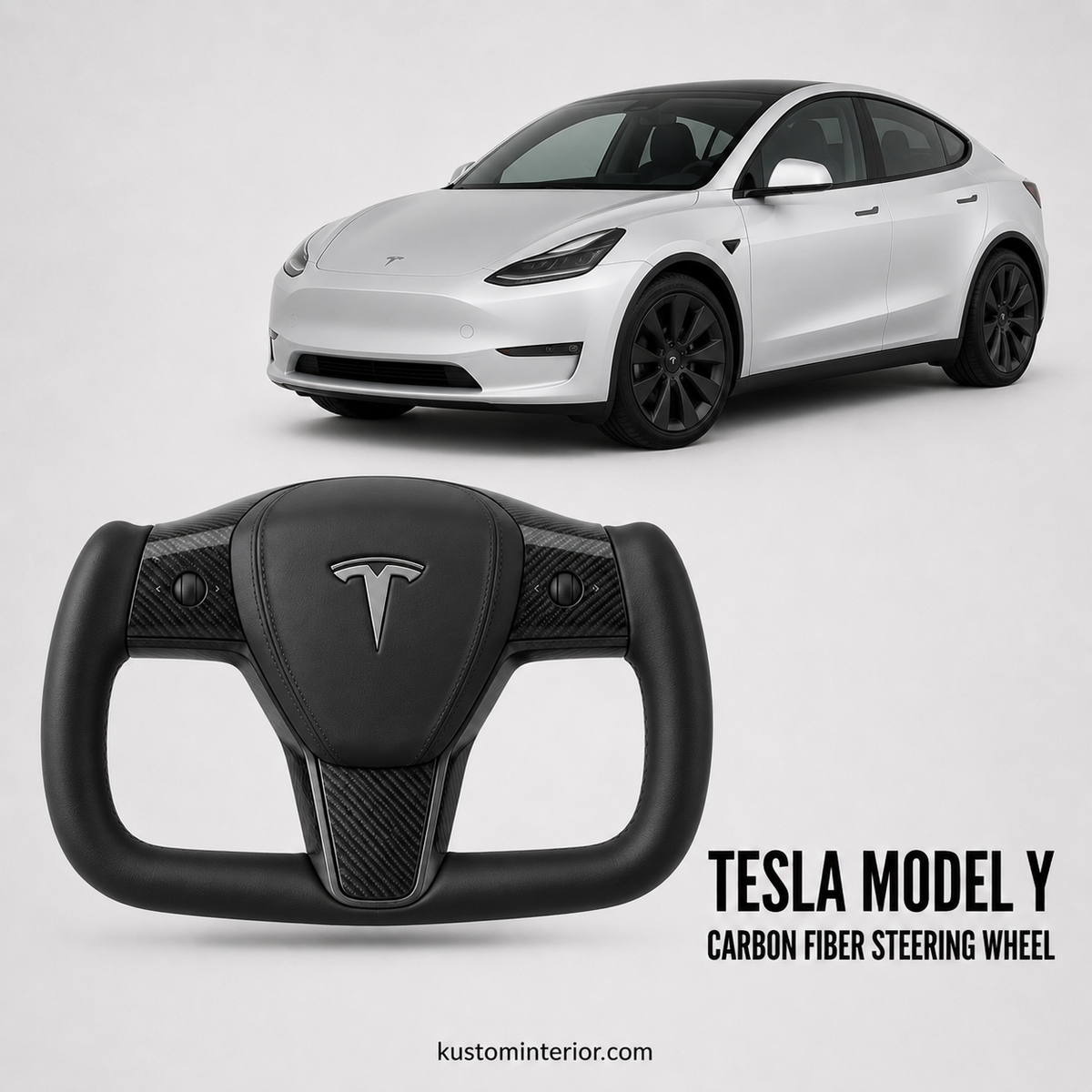 Tesla Carbon Fiber Steering Wheel (Custom Order)