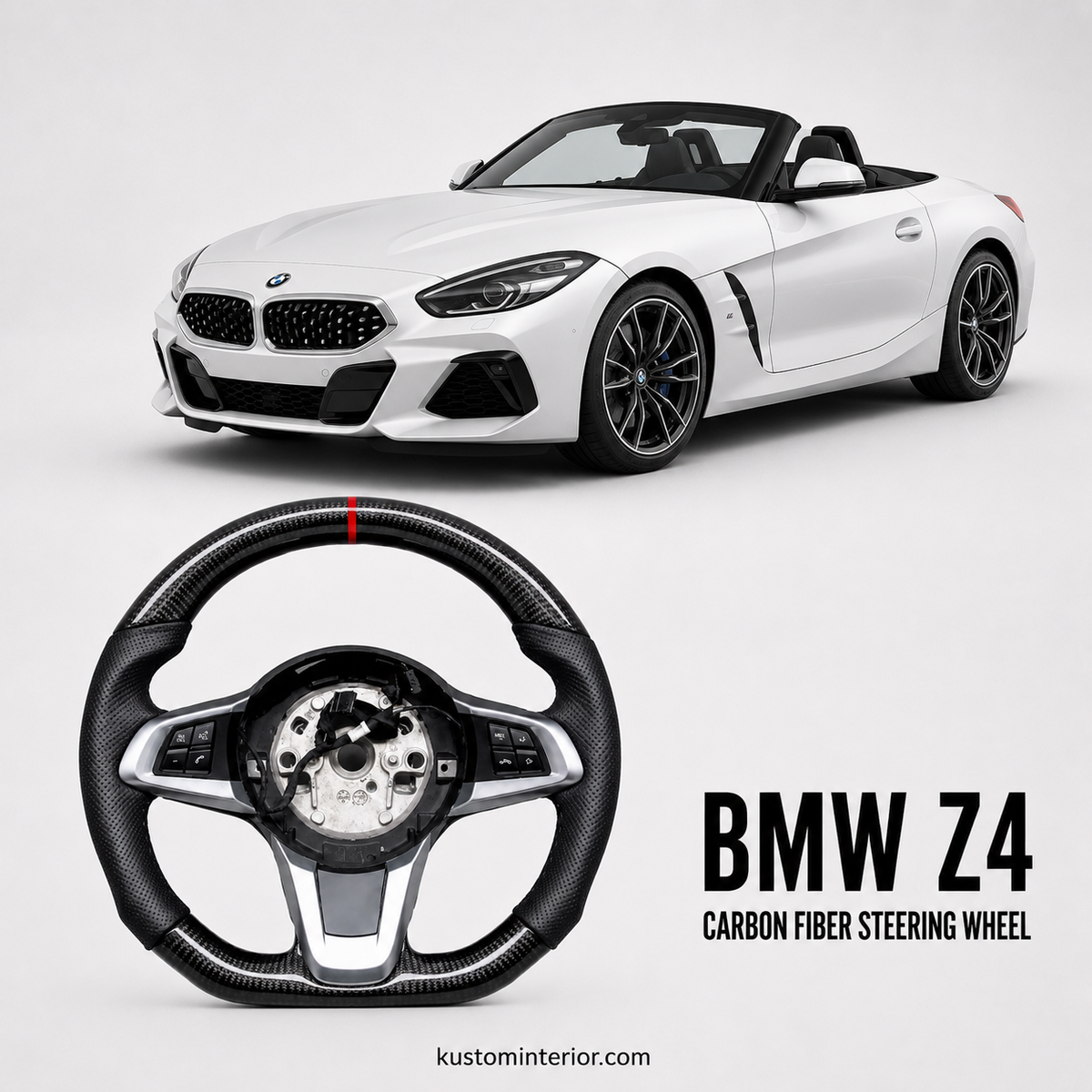 BMW Z4 Custom Carbon Fiber Steering Wheel (Custom Order)