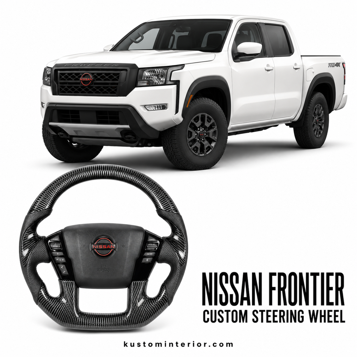 2022-26 Nissan Frontier Carbon Fiber Steering Wheel