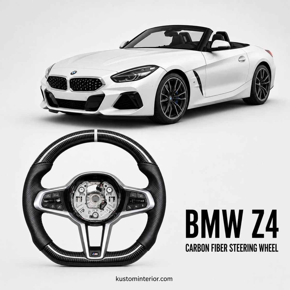 BMW Z4 Custom Carbon Fiber Steering Wheel (Custom Order)
