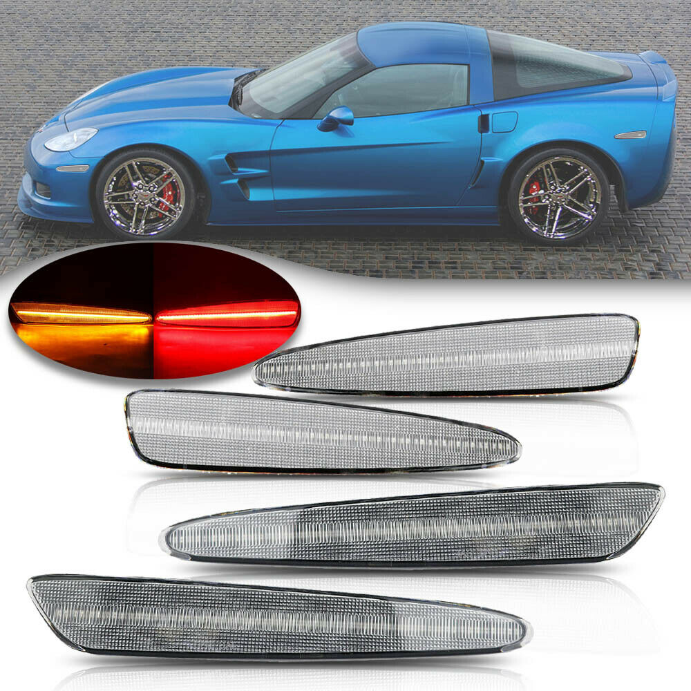 2005-2013 C6 Corvette Clear Lens G3 Laser LED Side Markers