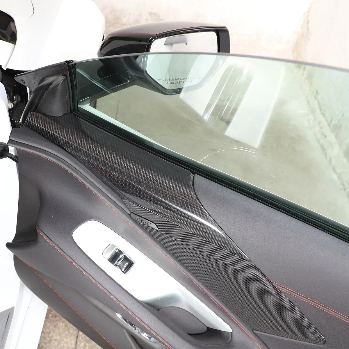 C8 Corvette Real Carbon Fiber Door Speaker Upper Trim Covers | Interior Upgrade (2020–2025)