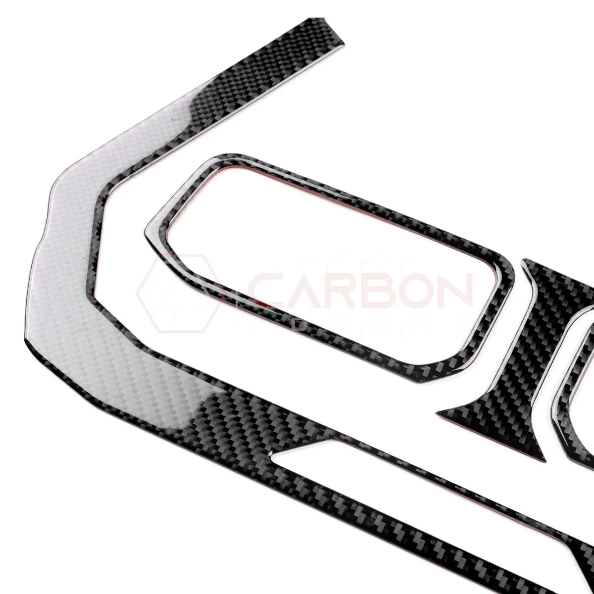 Real Carbon Fiber Center Dashboard A/C Vent Trim Overlays for 2024+ Ford Mustang