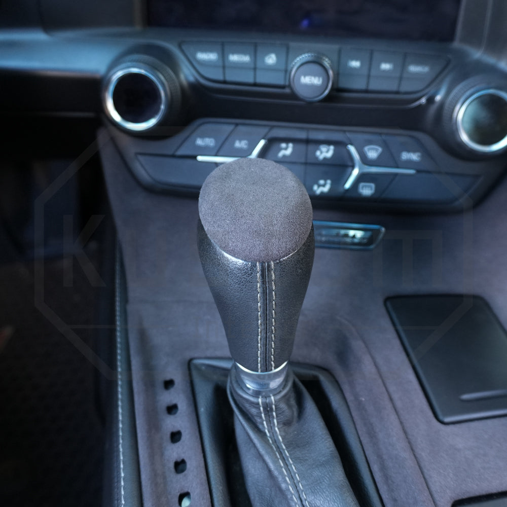 Corvette C7 Suede Leather Center Console Shifter Trim & Shift Knob Head Cover