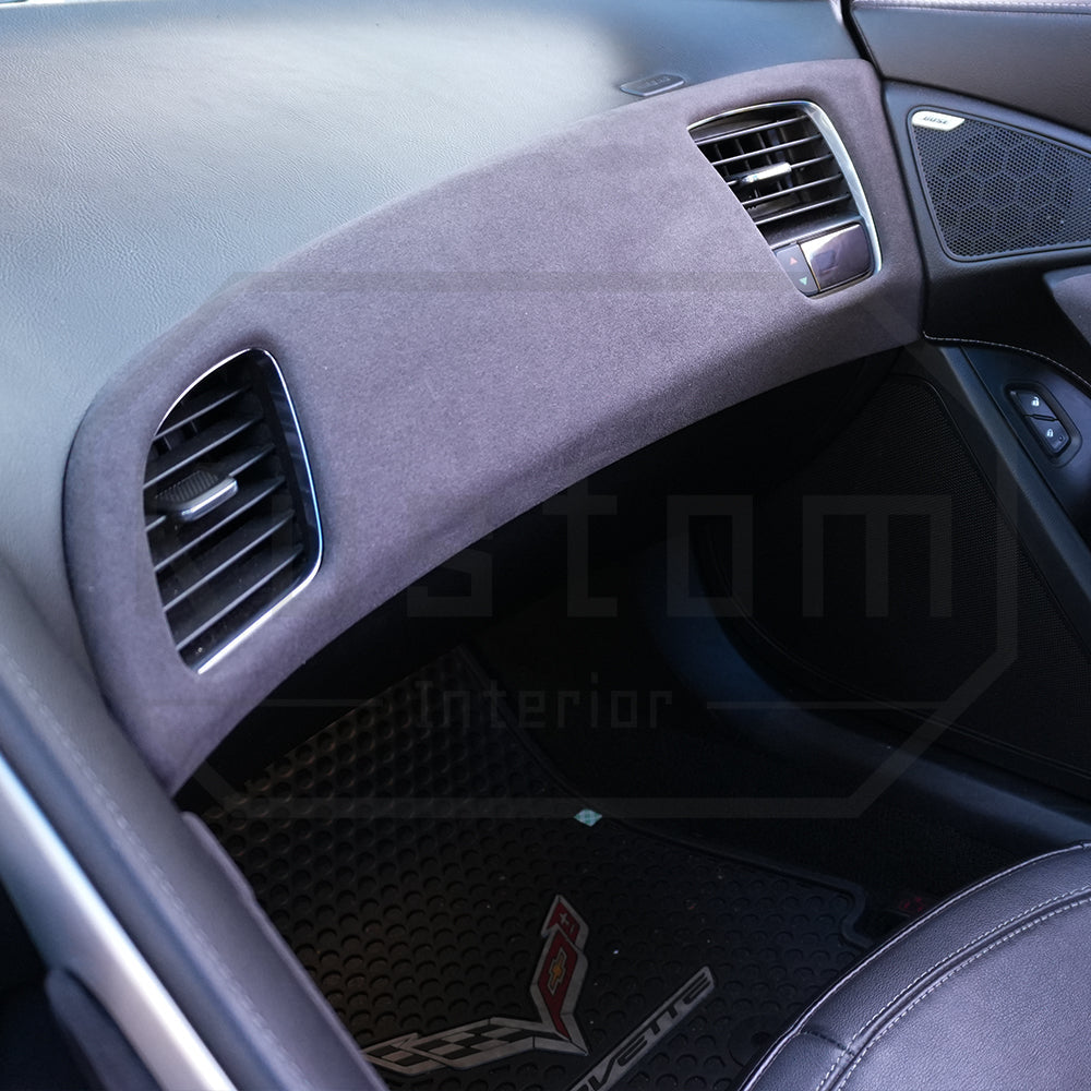 Corvette C7 Suede Leather Passenger Dashboard Air Vent Panel Trim