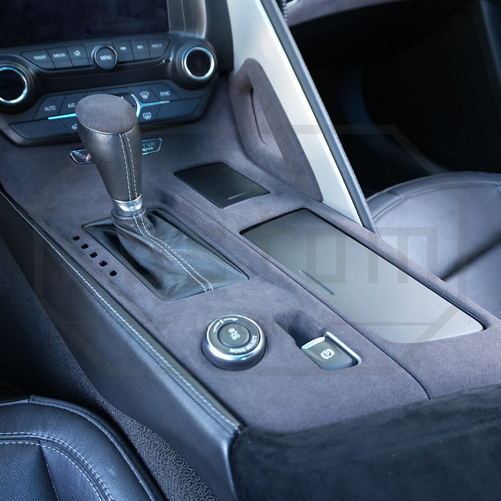 Corvette C7 Suede Leather Center Console Shifter Trim & Shift Knob Head Cover
