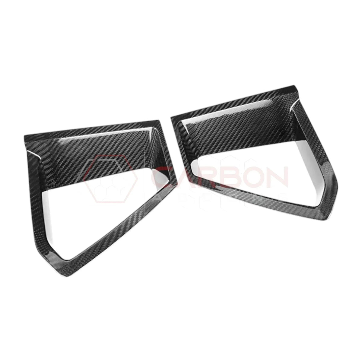 Real Carbon Fiber Upper Grille Insert Covers for 2024+ Ford Mustang GT