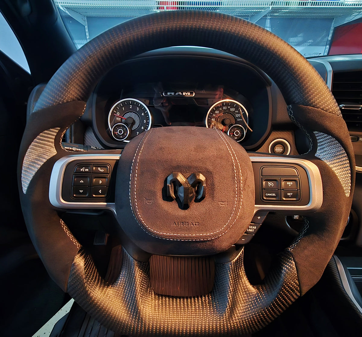 2019-2024 Dodge RAM Carbon Fiber Steering Wheel