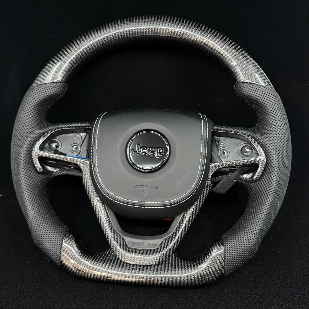 2014-2022 Jeep WK2 Grand Cherokee/Cherokee (non-SRT) Carbon Fiber Steering Wheel
