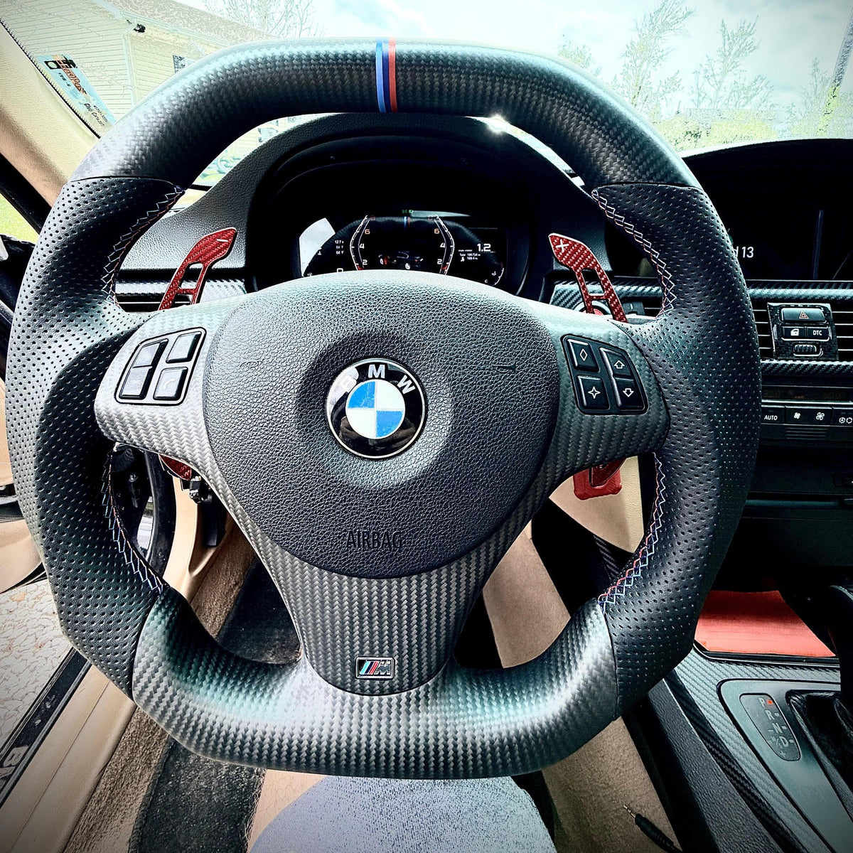 2006-2011 BMW E9X/E8X Sport Carbon Fiber Steering Wheel
