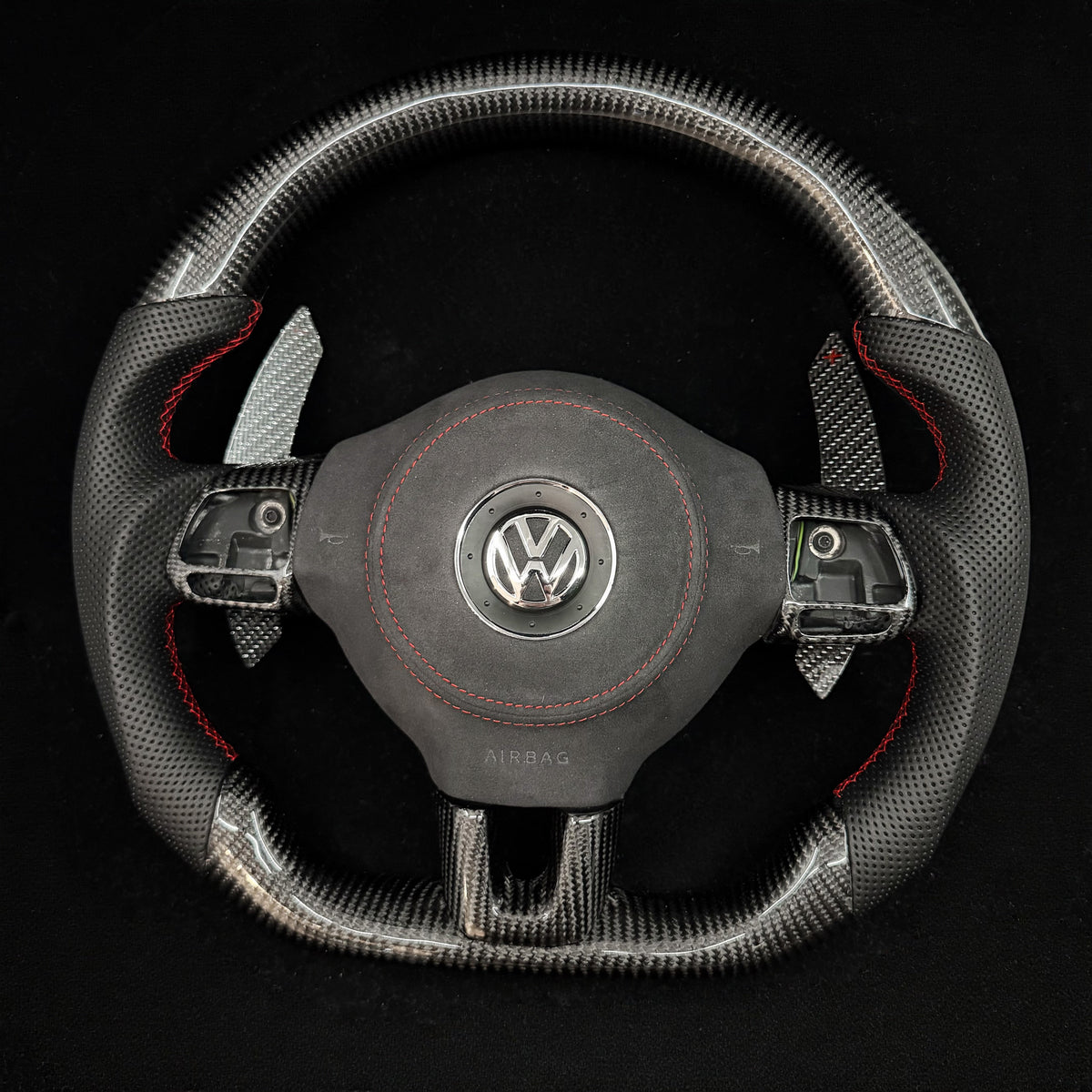 2010-2014 Volkswagen/VW MK6 Golf GTI/R/Jetta GLI Carbon Fiber Steering Wheel