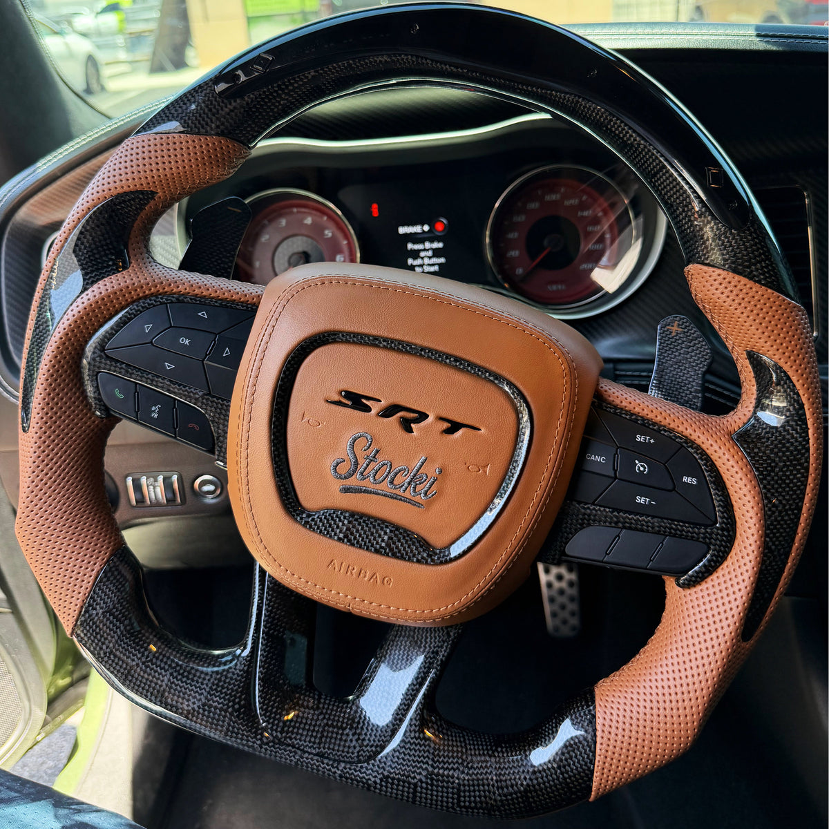 2015-2023 Dodge Charger/Challenger/Durango/WK2 Jeep SRT/Trackhawk Carbon Fiber Steering Wheel