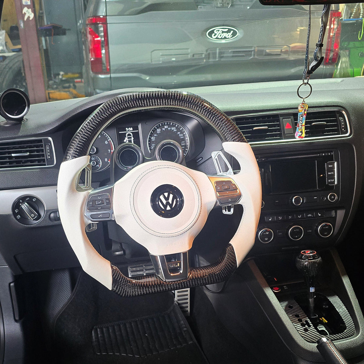 2010-2014 Volkswagen/VW MK6 Golf GTI/R/Jetta GLI Carbon Fiber Steering Wheel