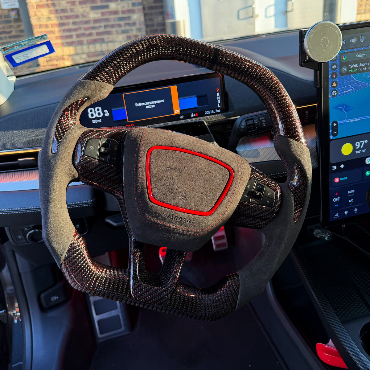 2021+ Ford Mustang Mach-E Carbon Fiber Steering Wheel