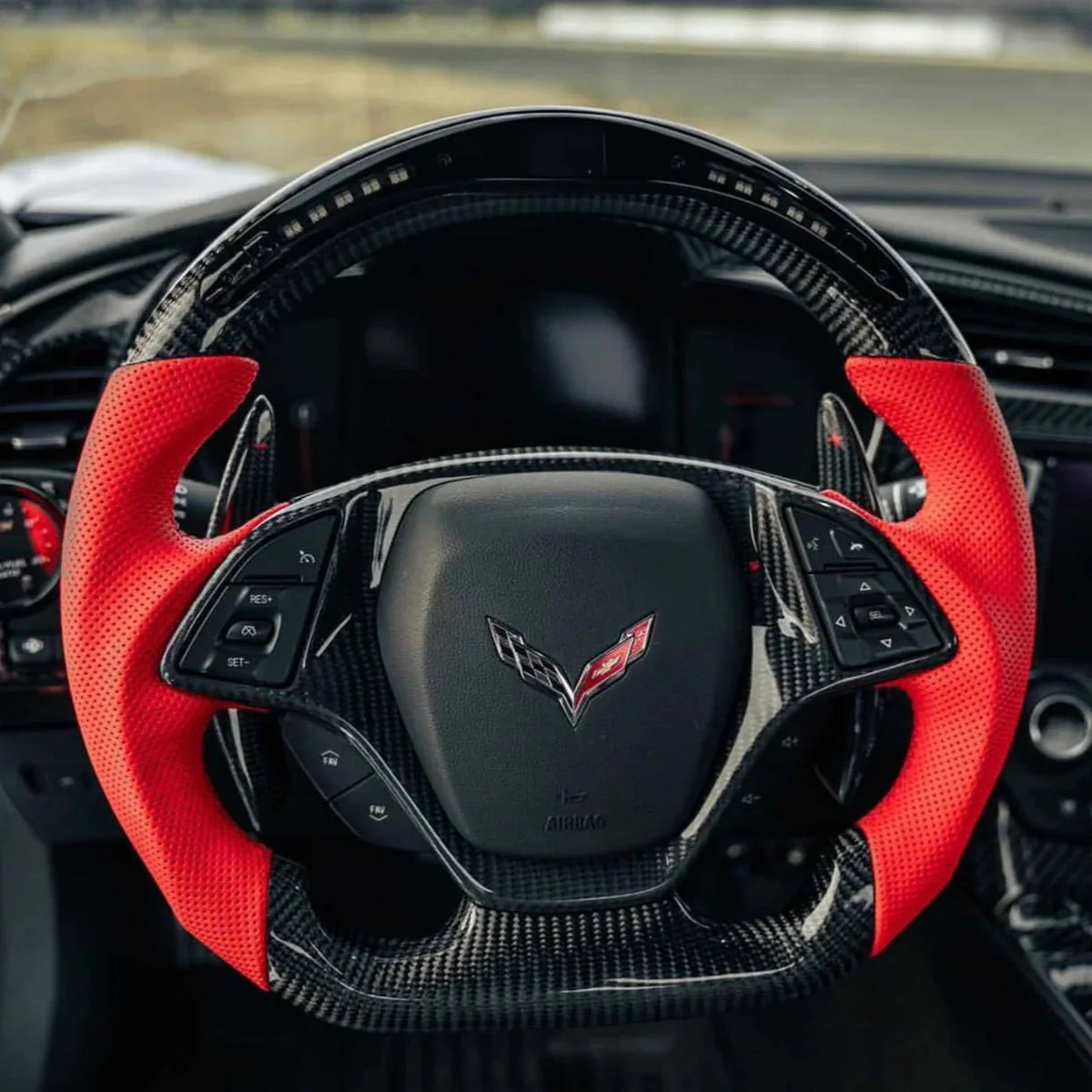 Corvette C7 Carbon Fiber Steering Wheel (Custom Order)