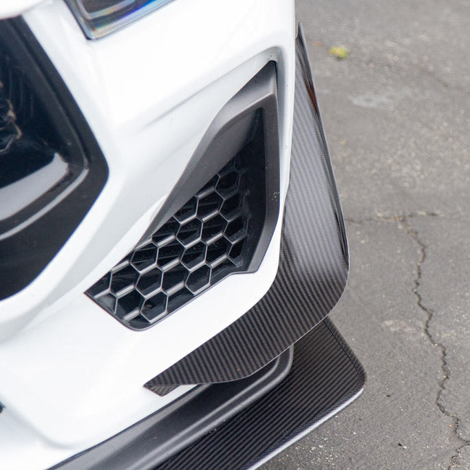 Ford Mustang GT S650 Carbon Fiber Front Bumper Canards 2024 - Current (does not fit Dark Horse bumper)