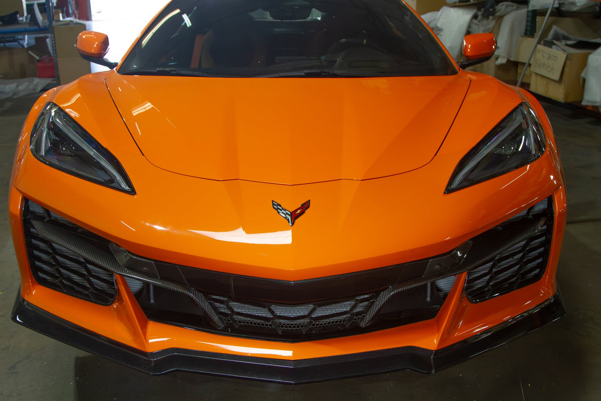 Chevrolet Corvette C8 Z06 Carbon Fiber Front Bumper Grille Inserts