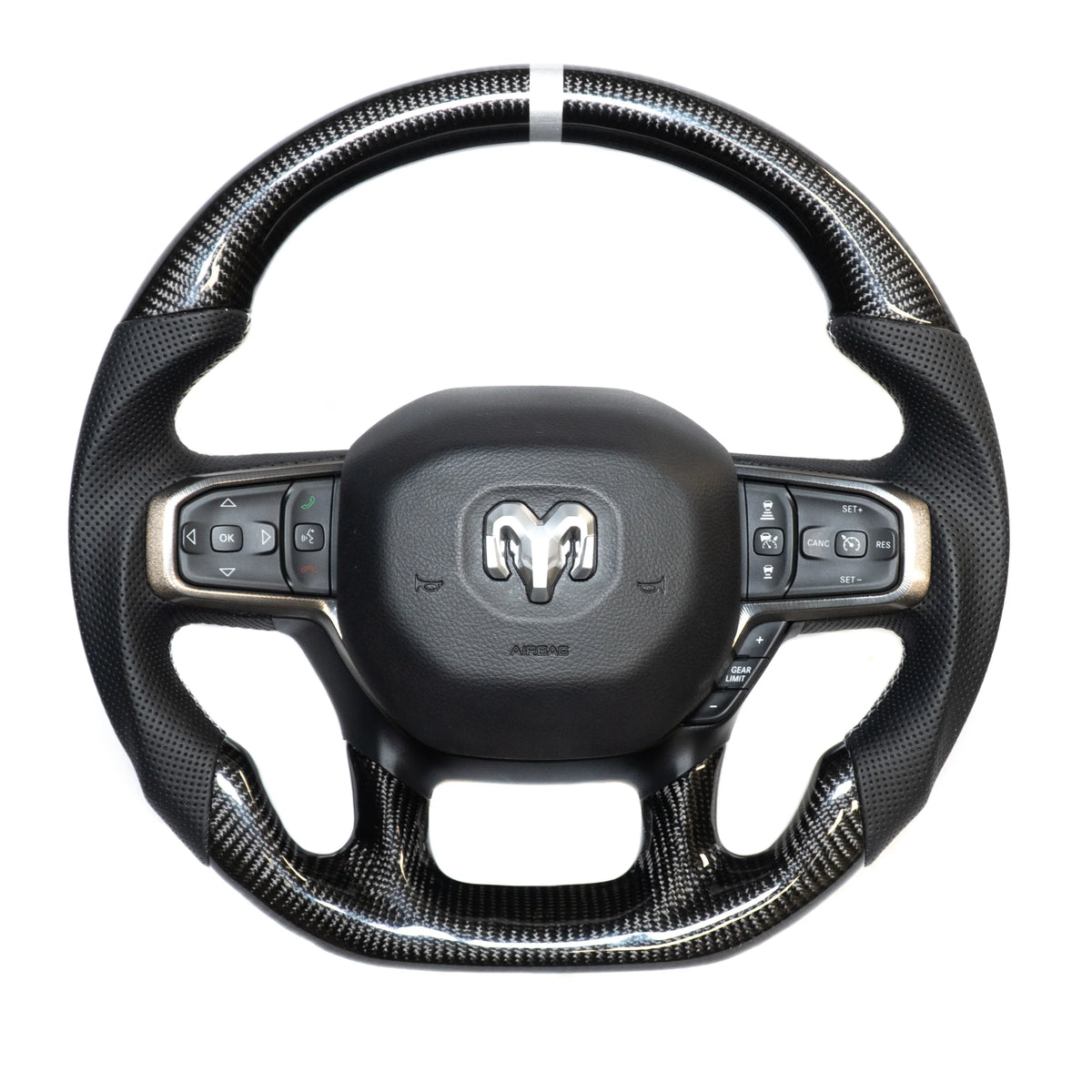 Dodge Ram Carbon Fiber Steering Wheel (Custom Order)