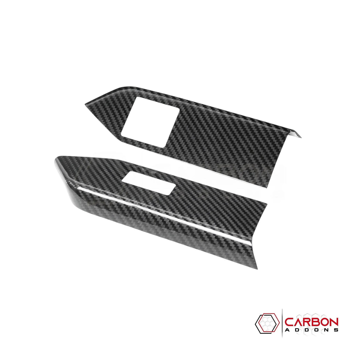 Carbon Fiber Door Window Switch Trim Cover For S197 Mustang 2010-2014