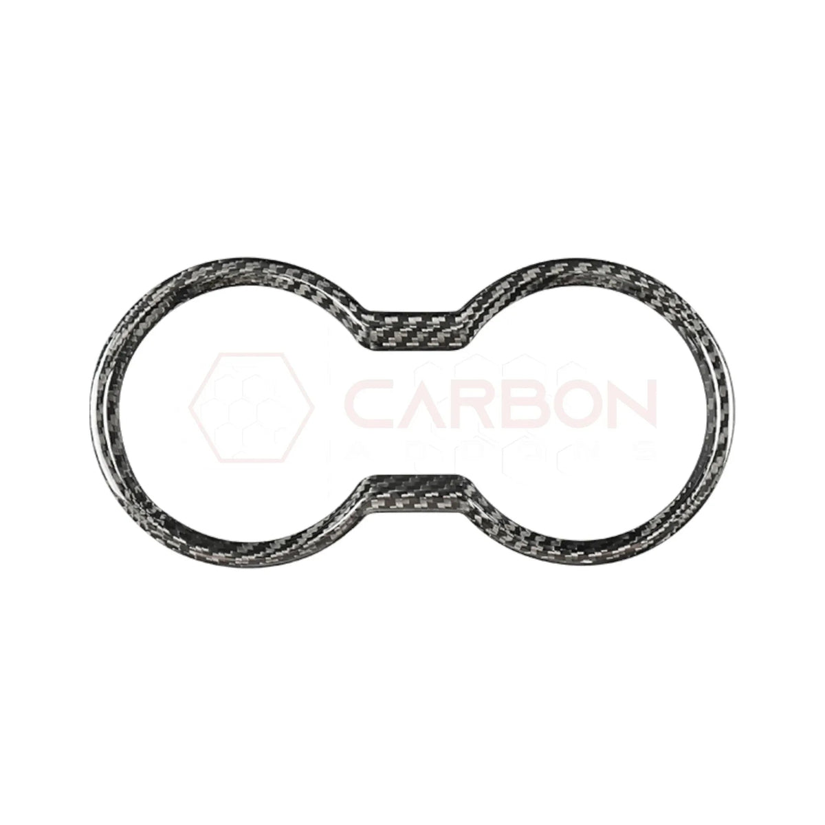 Real Carbon Fiber Cup Holder Trim Cover for 2024+ Ford Mustang