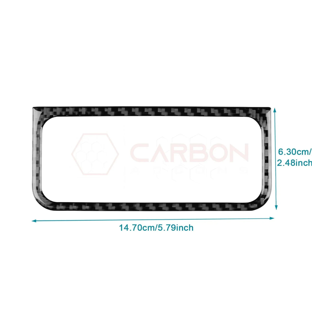 Real Carbon Fiber Headlight Control Outer Trim Overlay for 2024+ Ford Mustang