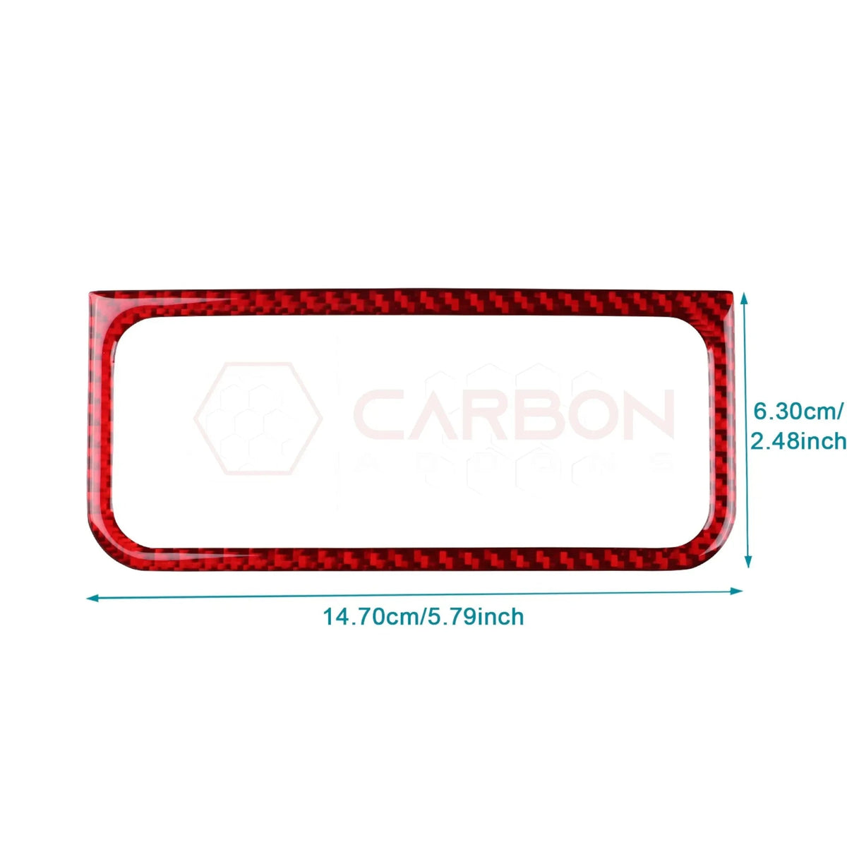 Real Carbon Fiber Headlight Control Outer Trim Overlay for 2024+ Ford Mustang