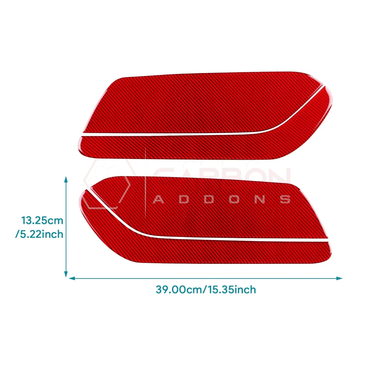 Real Carbon Fiber Rear Seat Side Panel Overlays for 2024+ Ford Mustang