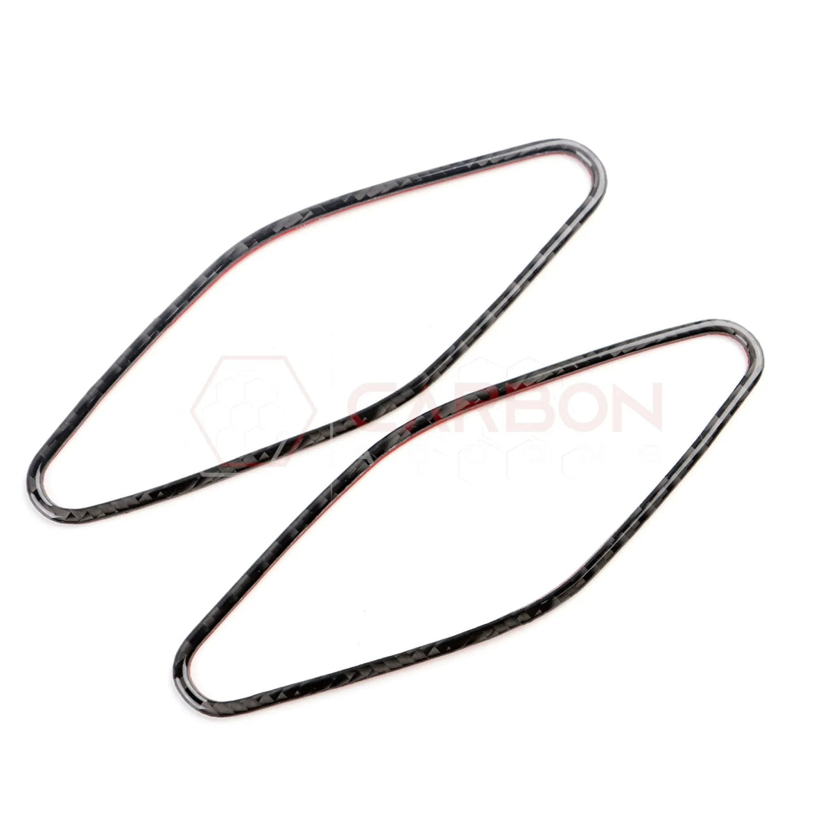Real Carbon Fiber A-Pillar Speaker Trim Overlays for 2024+ Ford Mustang