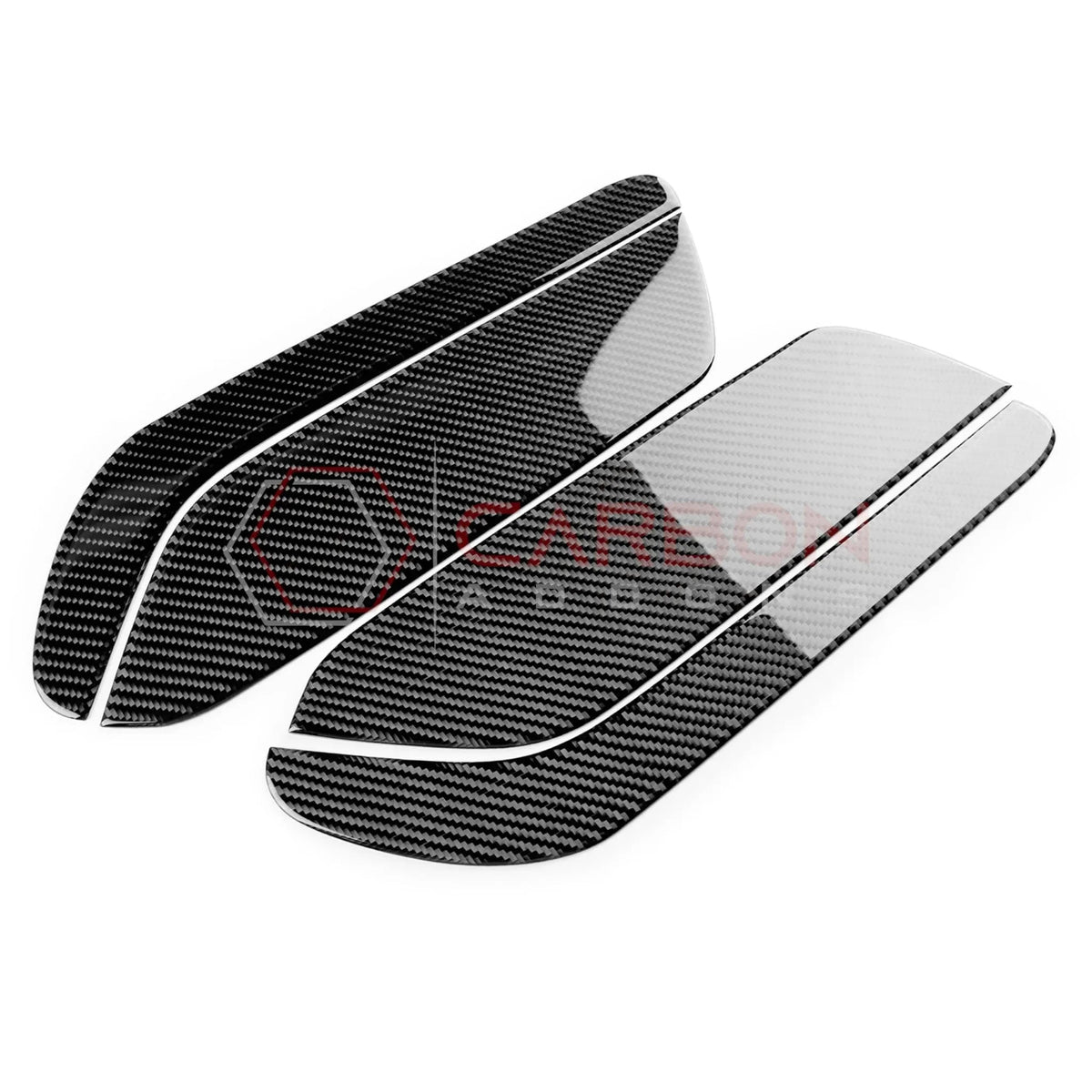 Real Carbon Fiber Rear Seat Side Panel Overlays for 2024+ Ford Mustang