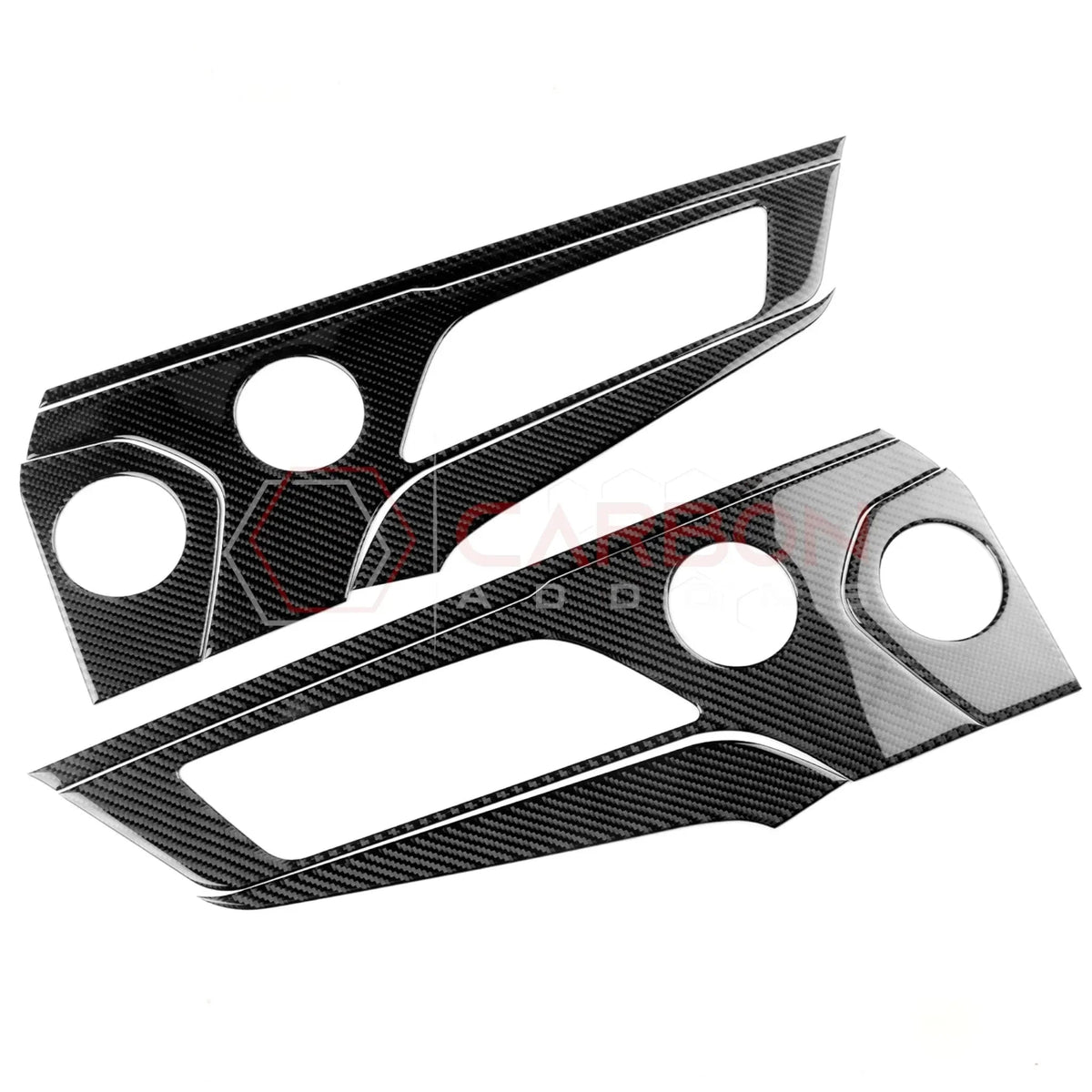 Real Carbon Fiber Door Handle & Speaker Panel Trim Overlay for 2024+ Ford Mustang