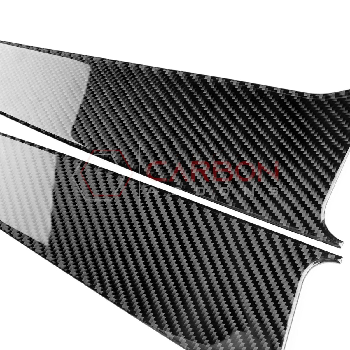 Real Carbon Fiber Lower Door Panel Trim Overlay for 2024+ Ford Mustang