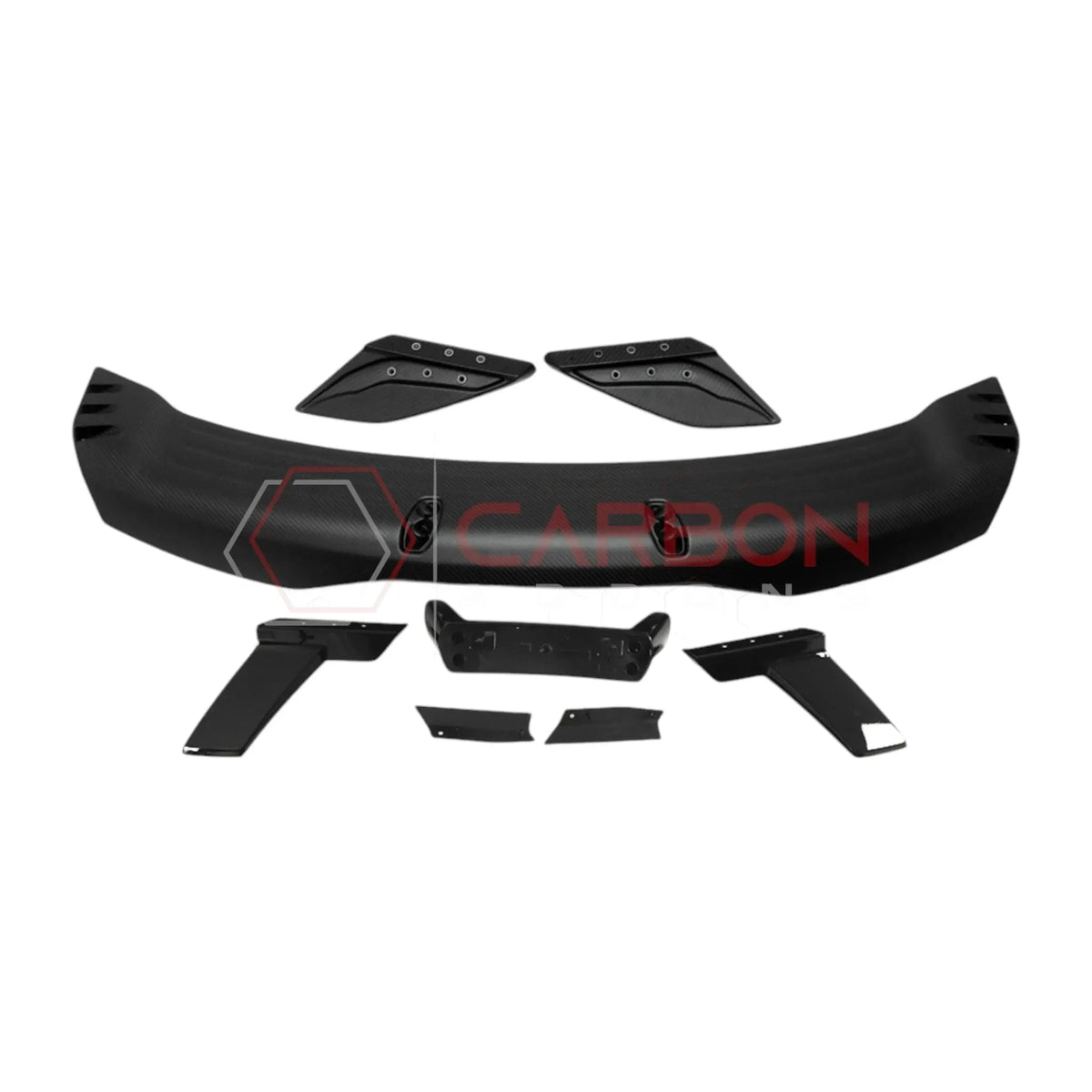 Dark Horse-Style Carbon Fiber Rear Spoiler with Integrated Gurney Flap for 2024+ Ford Mustang