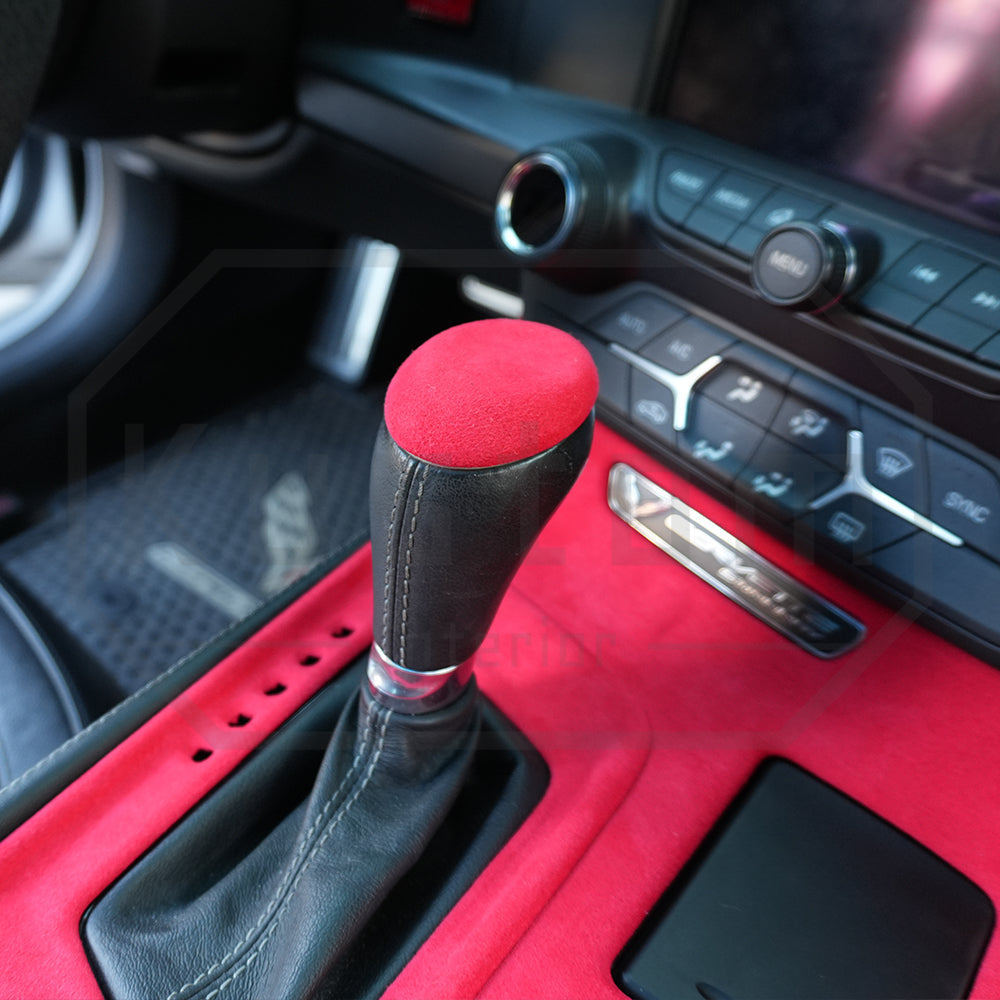 Corvette C7 Suede Leather Center Console Shifter Trim & Shift Knob Head Cover