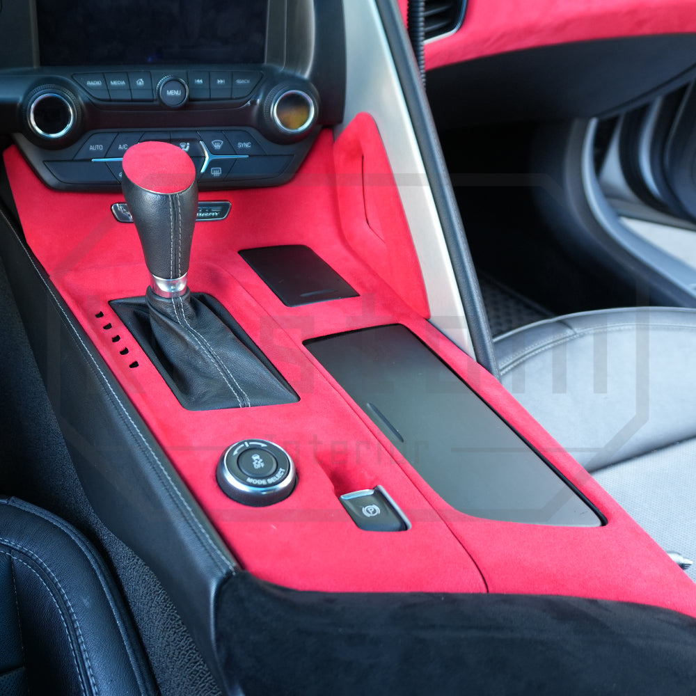 Corvette C7 Suede Leather Center Console Handle Trim Cover