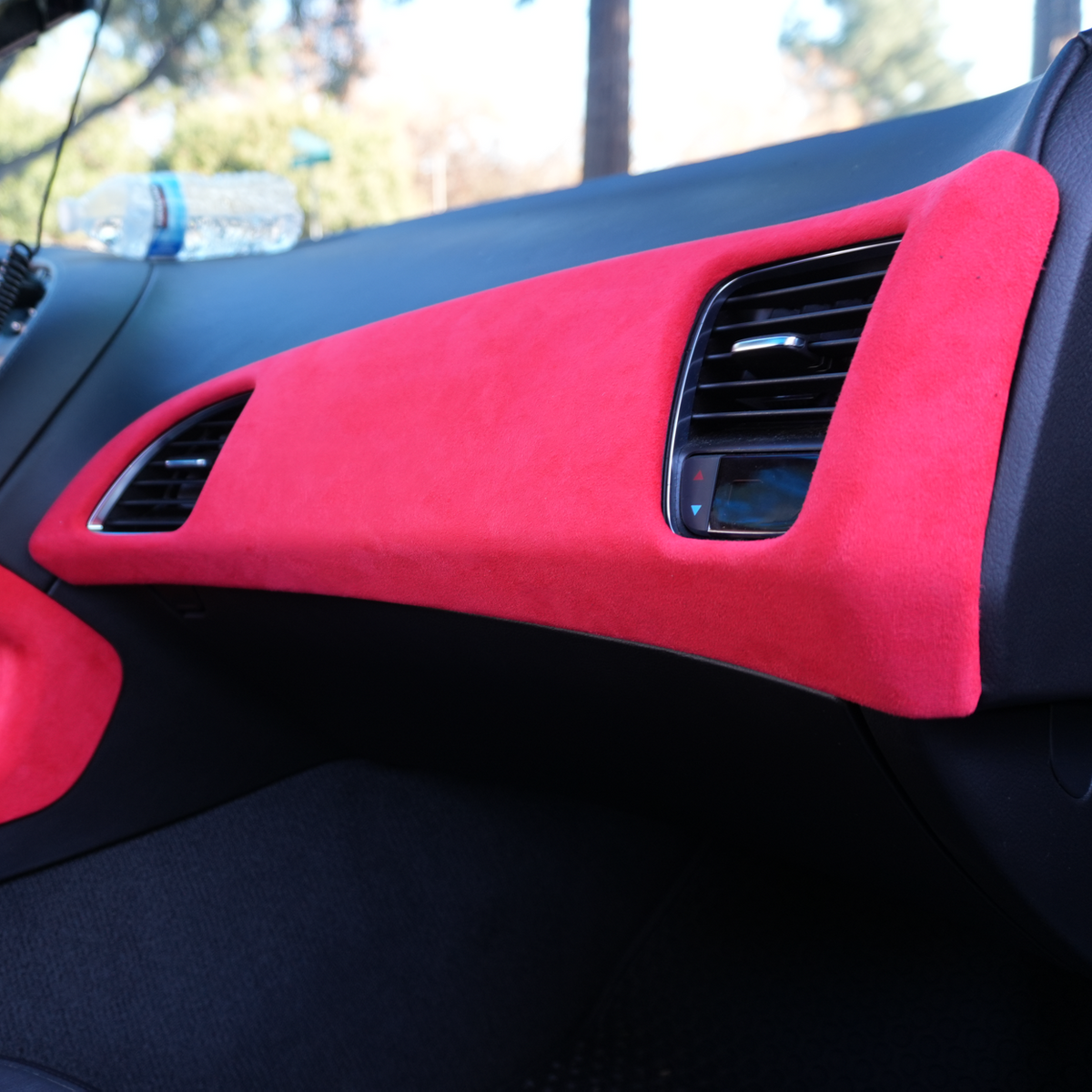 Corvette C7 Suede Leather Passenger Dashboard Air Vent Panel Trim
