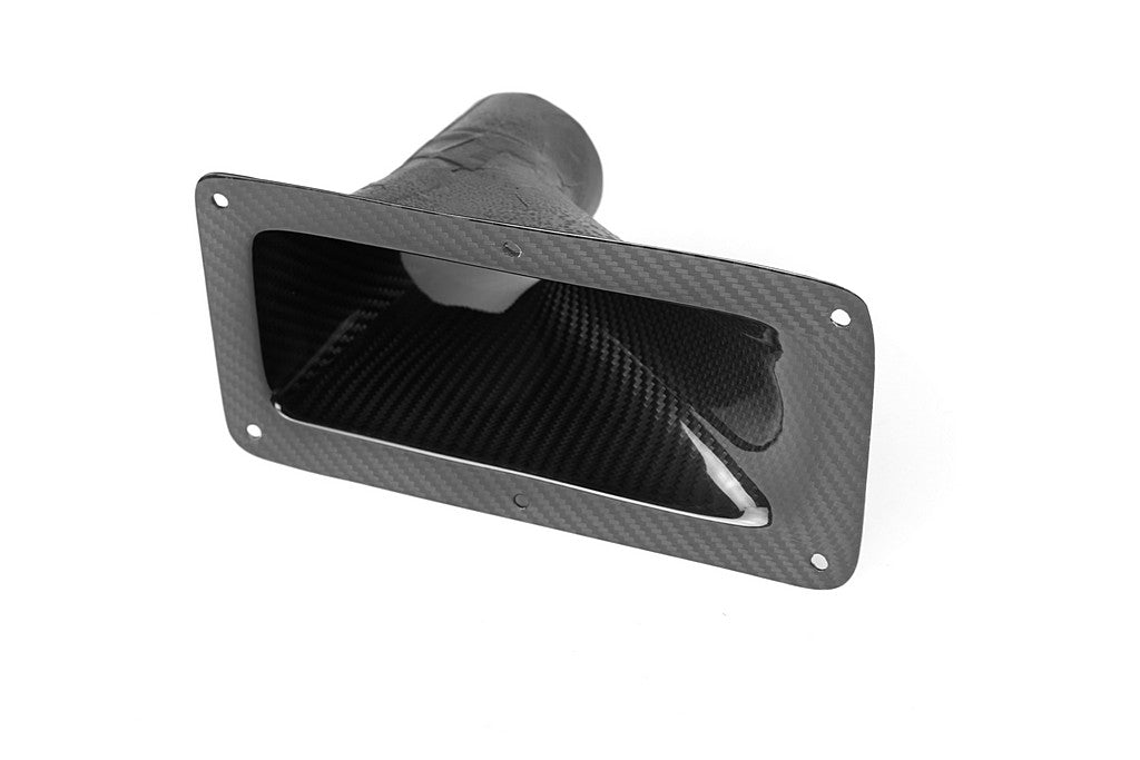 Universal Fitment 9.25" X 4.75" Carbon Fiber Air Inlet Duct w/ Flange