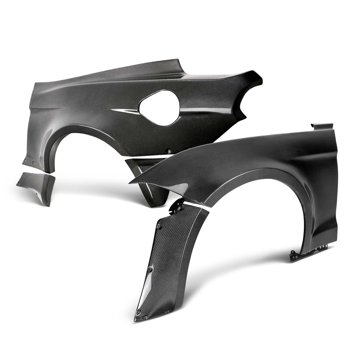 JTP 10-piece carbon fiber wide fenders & wide quarters for 2018-2023 Ford Mustang