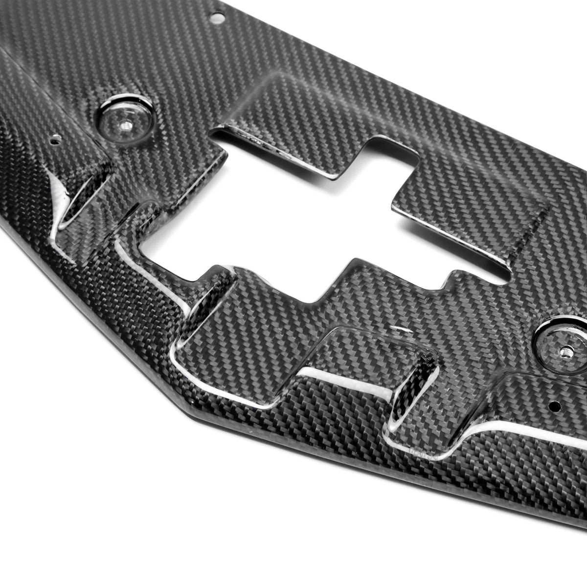 Carbon fiber radiator cover for 2012-2015 Chevrolet Camaro ZL1, Z28, SS. - Fits 2010-2013 SS, RS, LT (slight variance in shape)