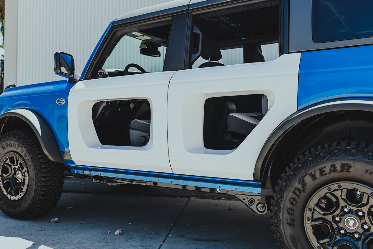 Fiberglass front halo doors for 2021-2026 Ford Bronco 4DR