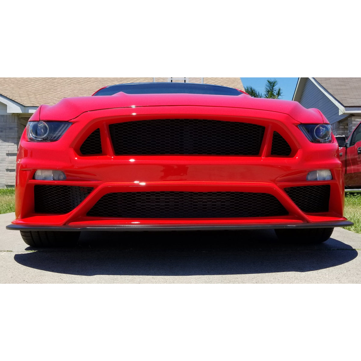 Type-TT (Ford GT Style) fiberglass front bumper for 2015-2017 Ford Mustang