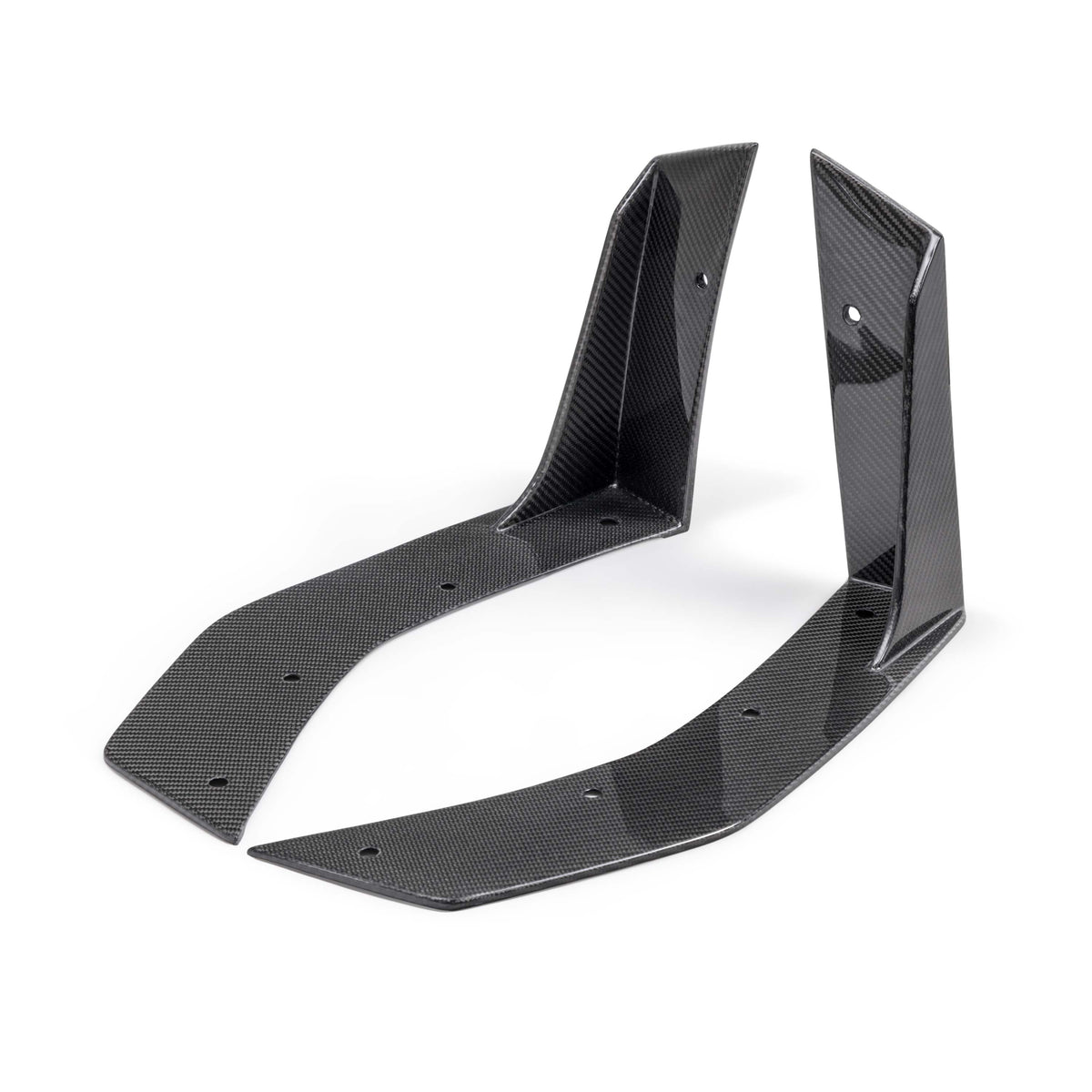 Type-GT5 carbon fiber front splitter wickers for 2024-2026 Ford Mustang
