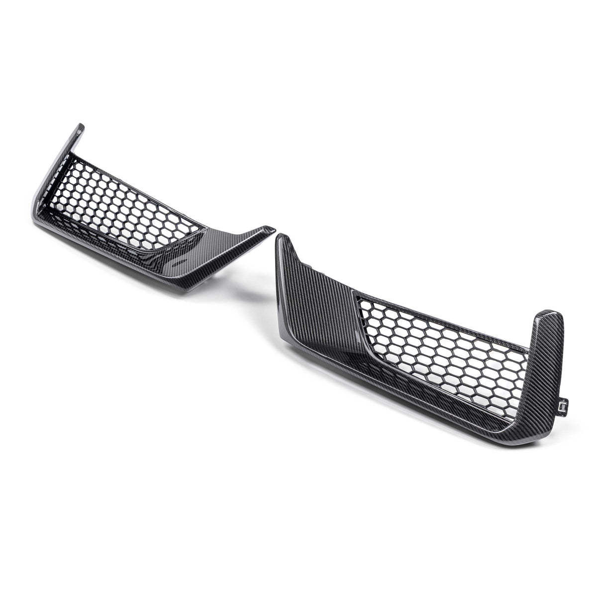 Carbon fiber front bumper inserts for 2024-2026 Ford Mustang Dark Horse