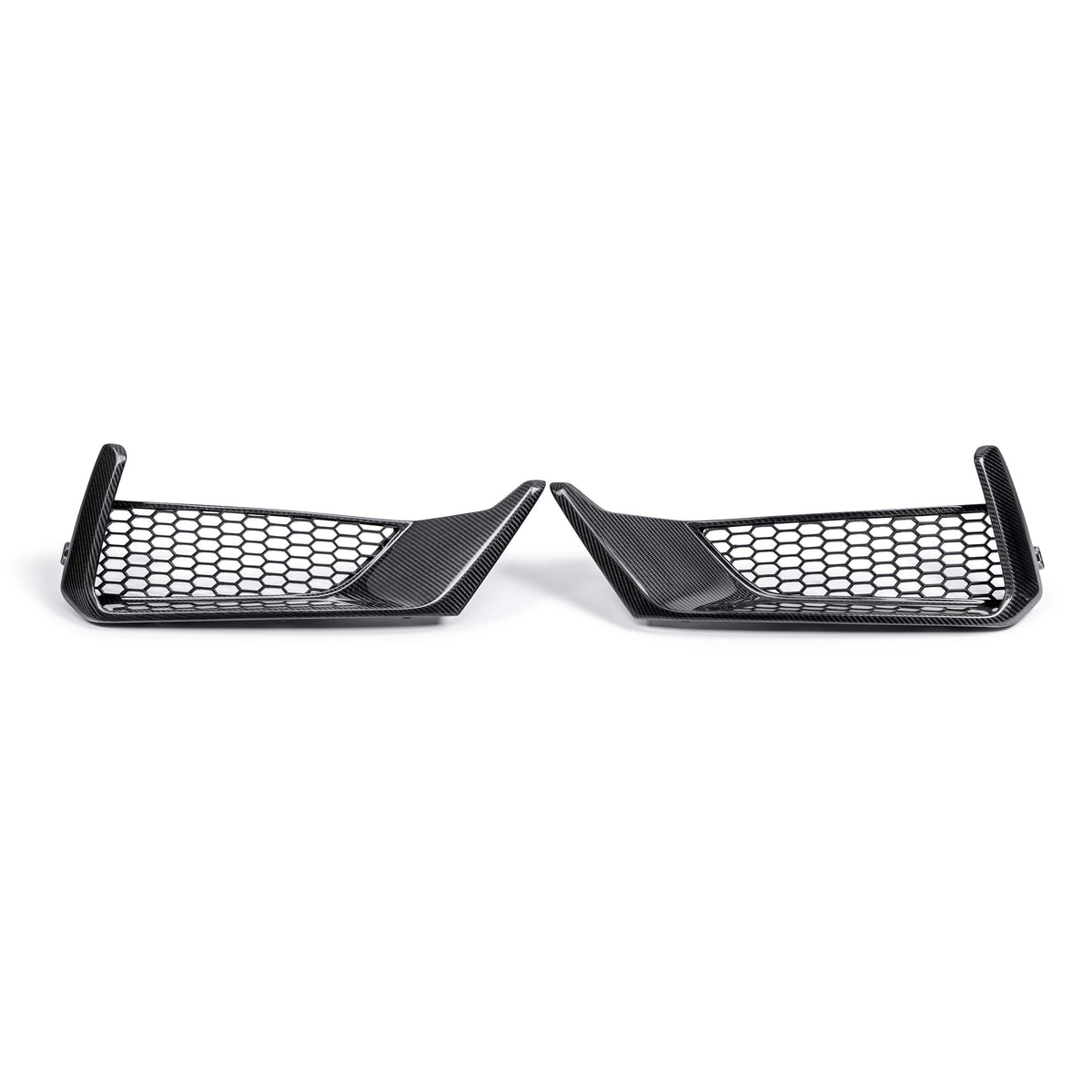 Carbon fiber front bumper inserts for 2024-2026 Ford Mustang Dark Horse