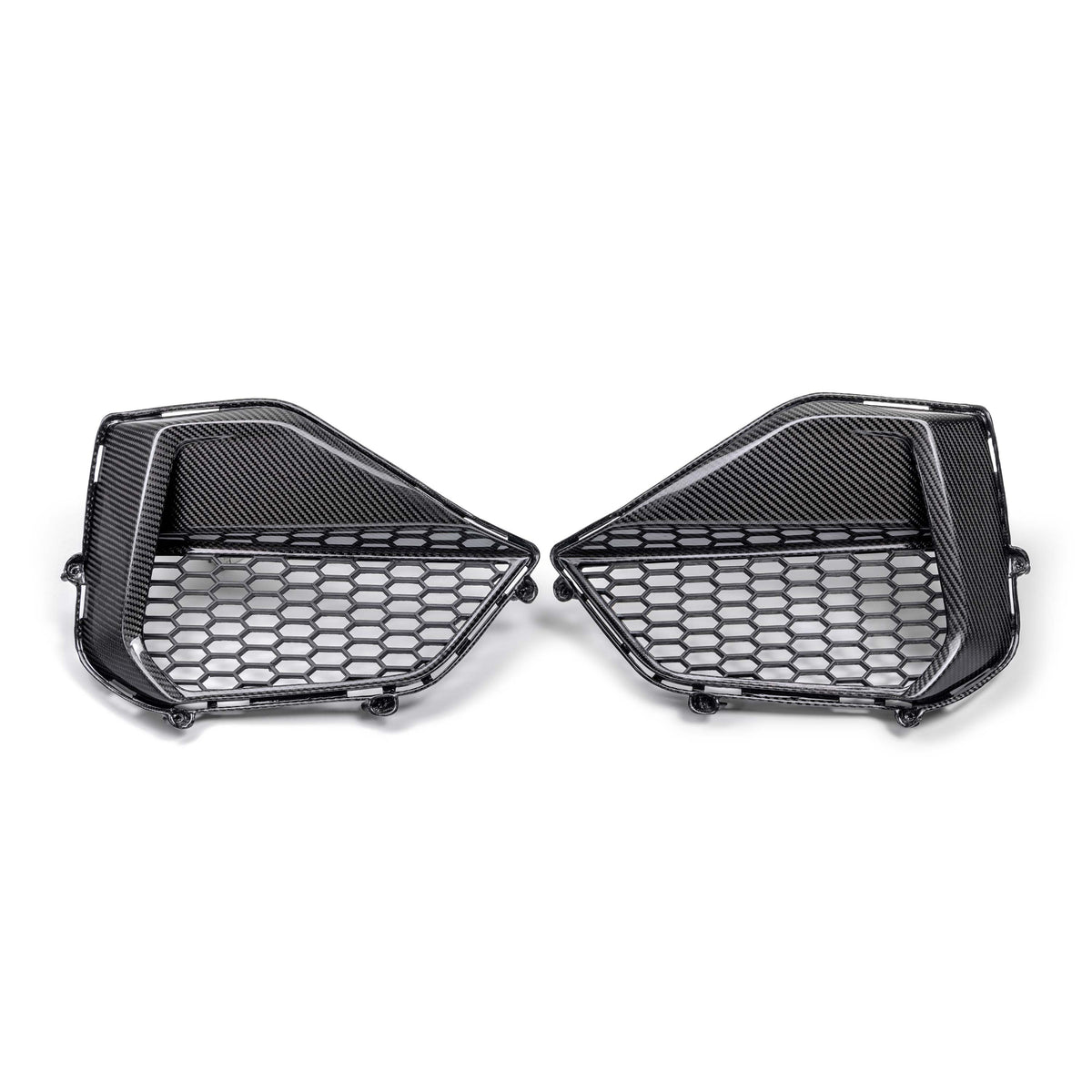 Carbon fiber front bumper inserts for 2024-2025 Ford Mustang GT