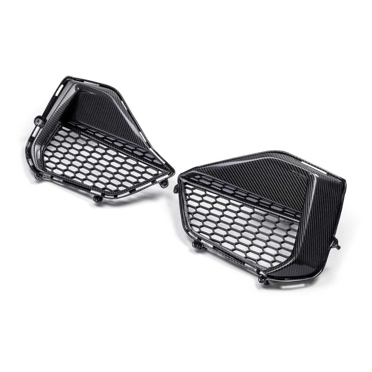 Carbon fiber front bumper inserts for 2024-2025 Ford Mustang GT