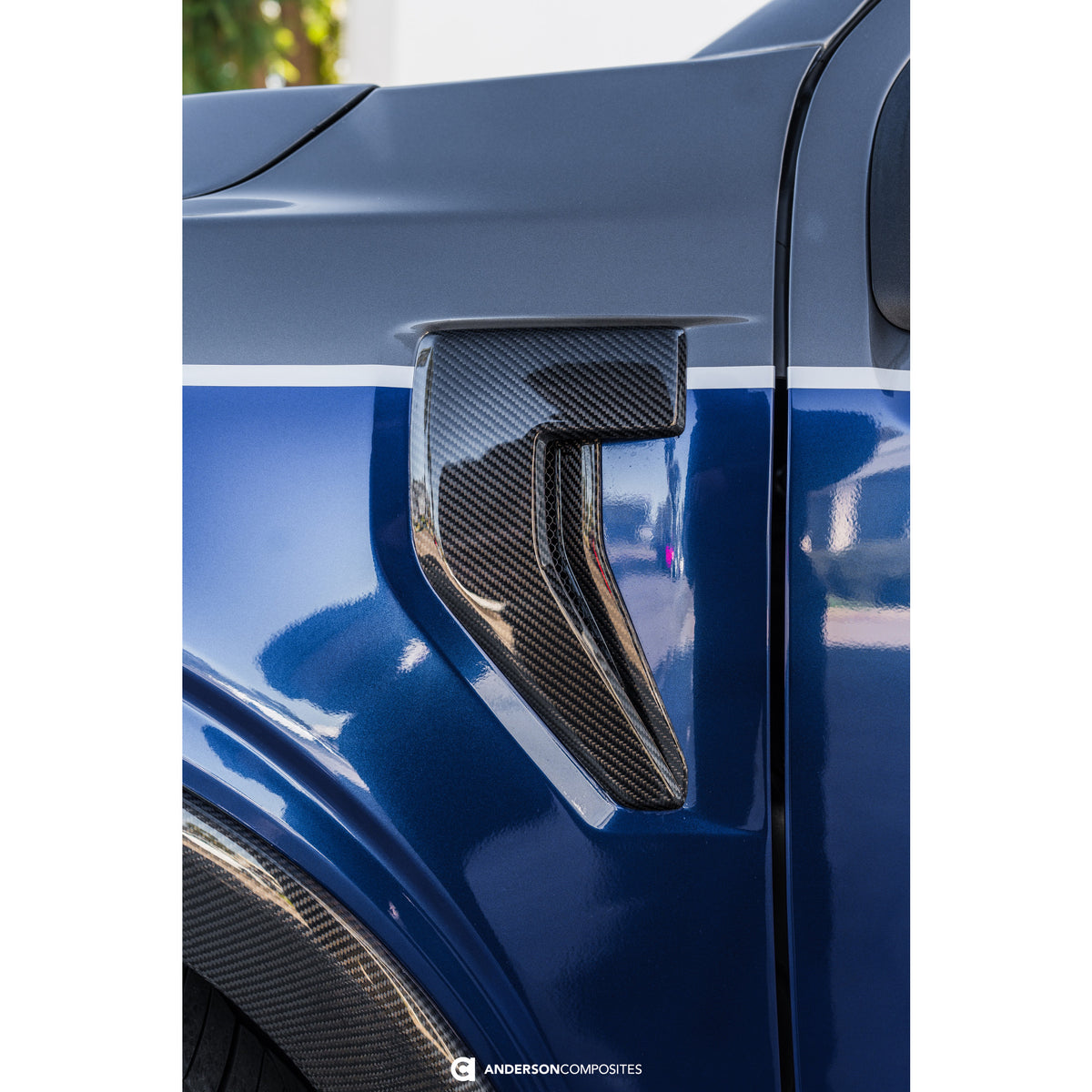 Carbon fiber fender vents for 2021-2025 Ford F-150