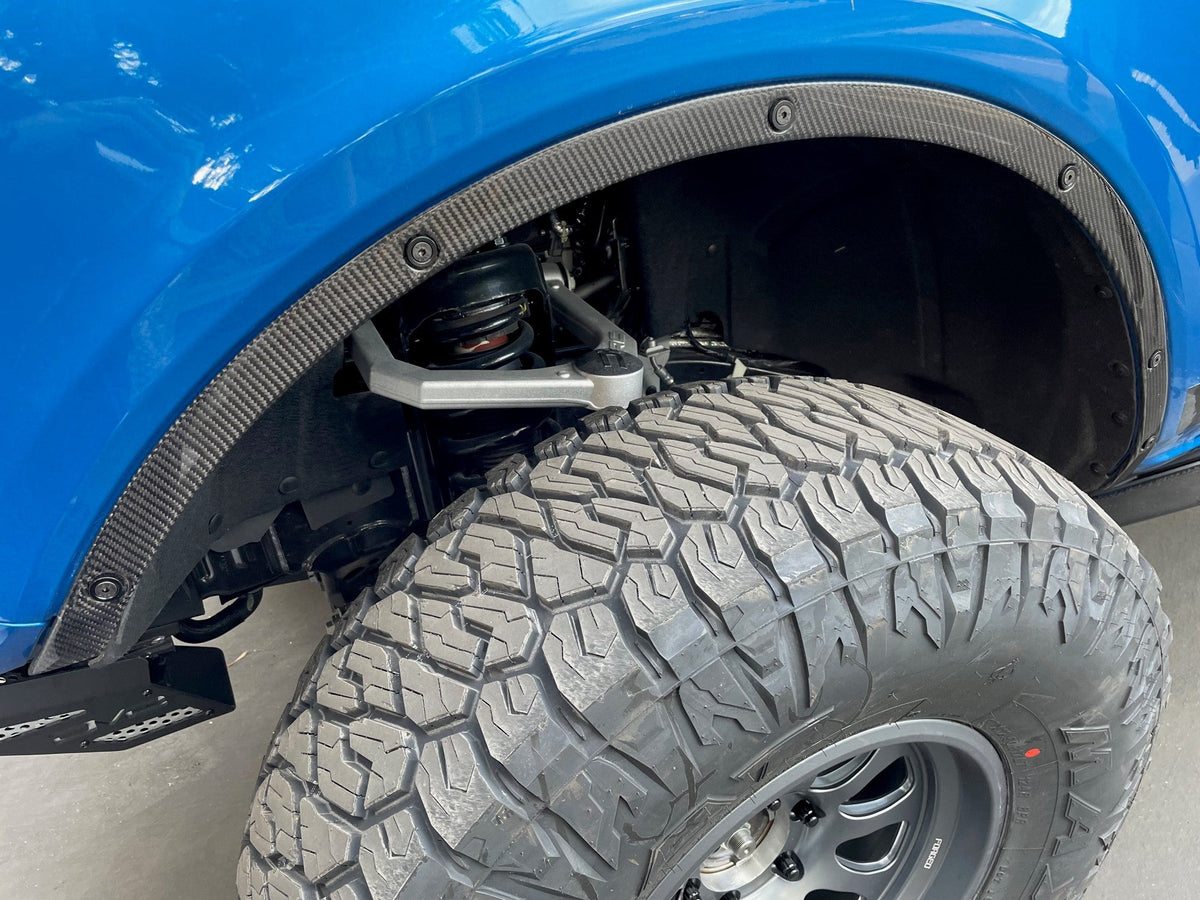 Carbon fiber fender flare delete kit for 2021-2024 Ford Bronco 2DR
